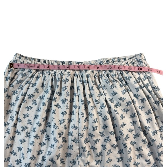 Body Touch Intimates Two Piece Pajama Set Sz 3X Cropped Pant Blue Floral Soft - Picture 8 of 13